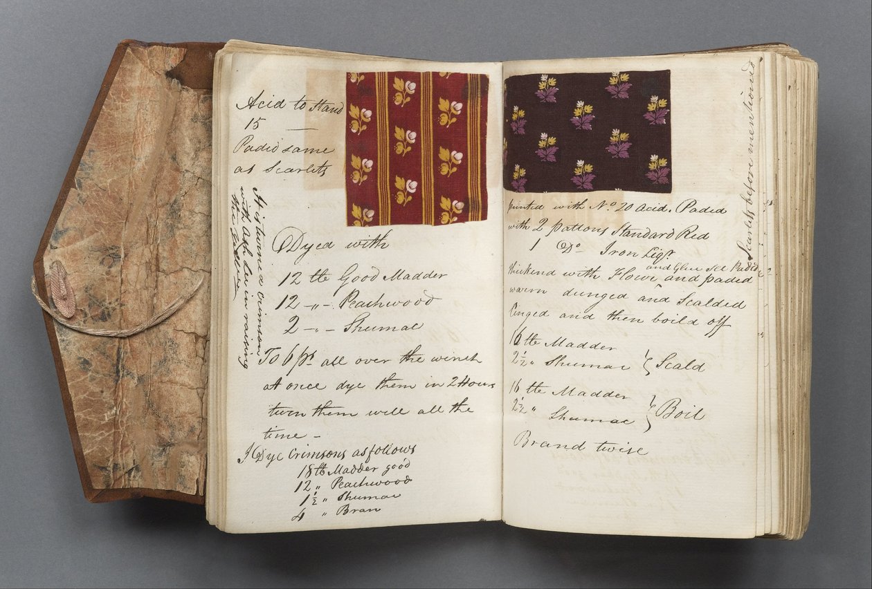 Libro de registros del tintorero de Thomas Ratcliffe