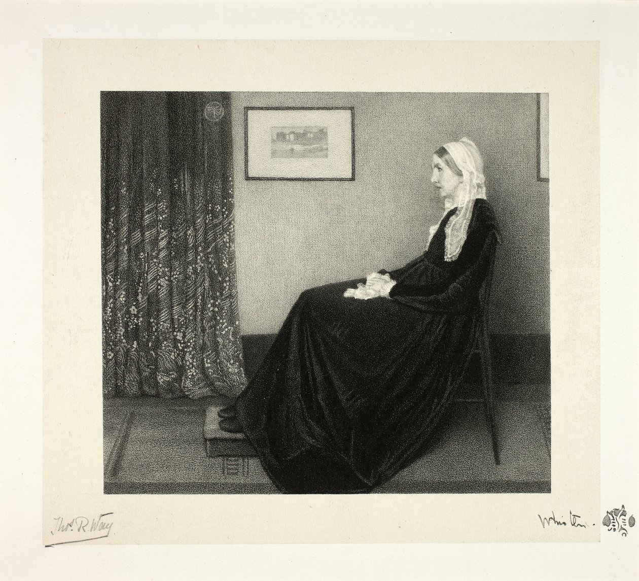 Arreglo en gris y negro: Retrato de la madre del artista, según Whistler de Thomas Robert Way