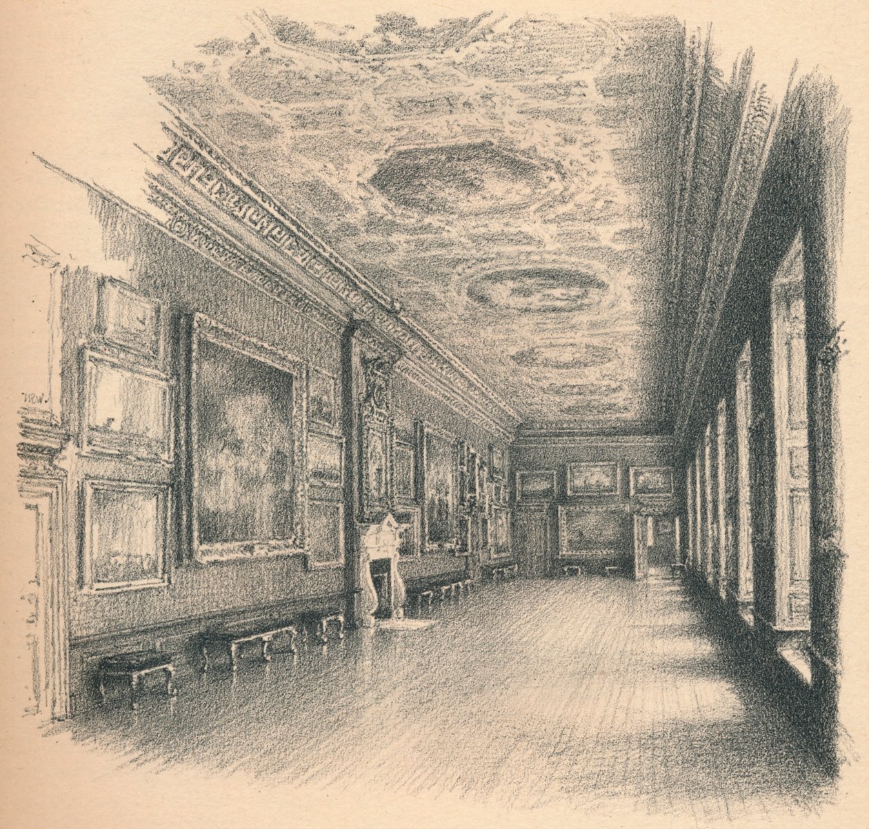 La Galería de los Reyes, Palacio de Kensington, 1902 de Thomas Robert Way
