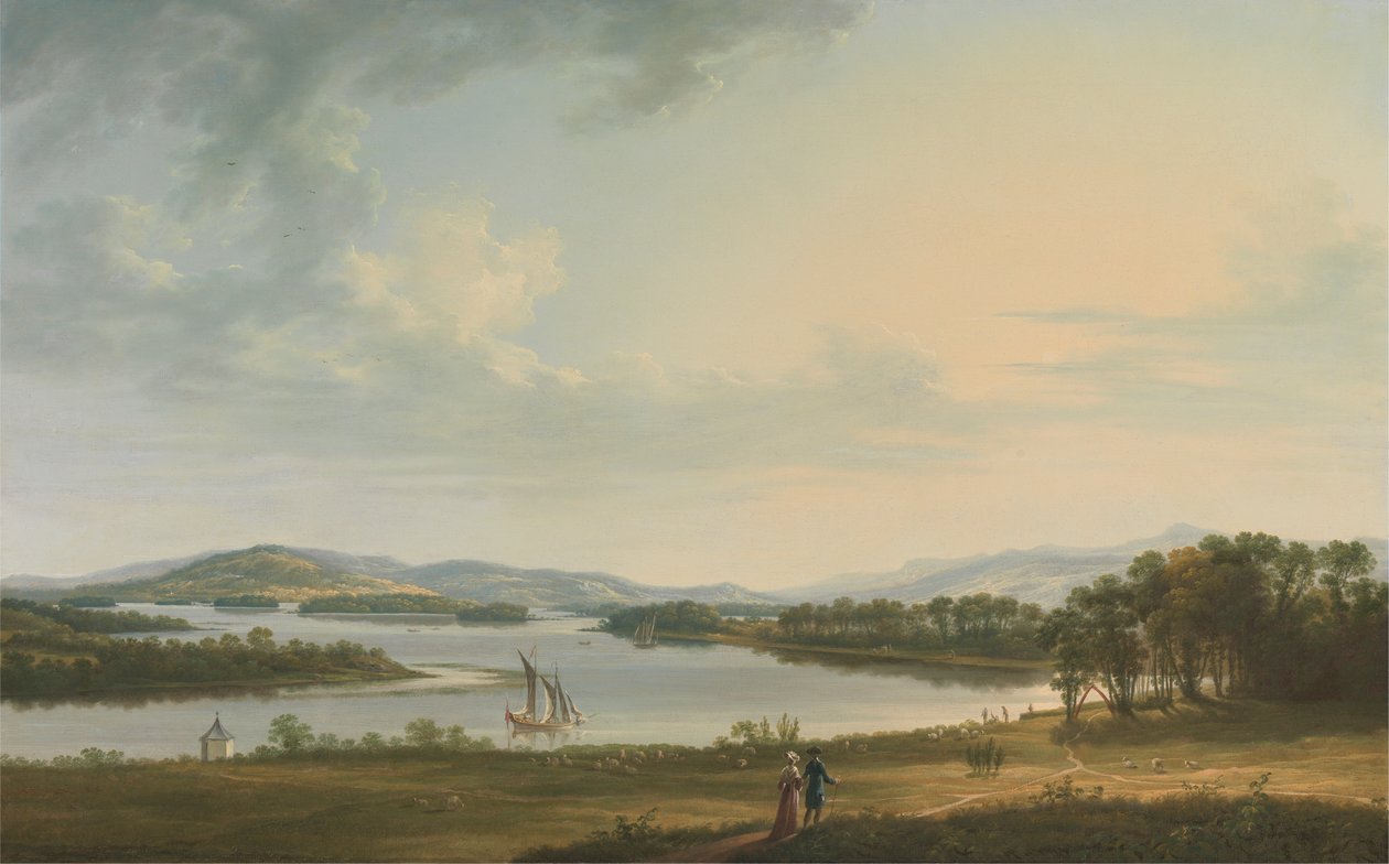 Knock Ninney y Lough Erne desde Bellisle, Condado de Fermanagh, Irlanda de Thomas Roberts