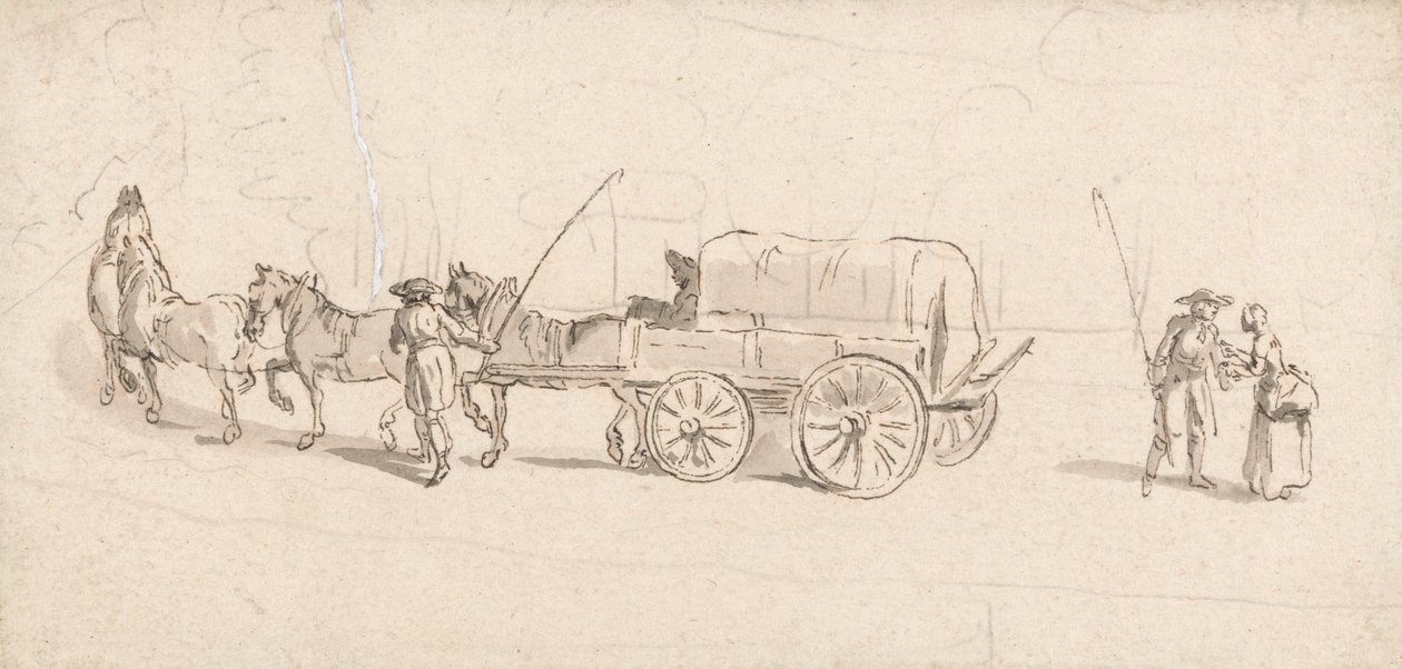 Figuras con un carro y caballos de Thomas Ross
