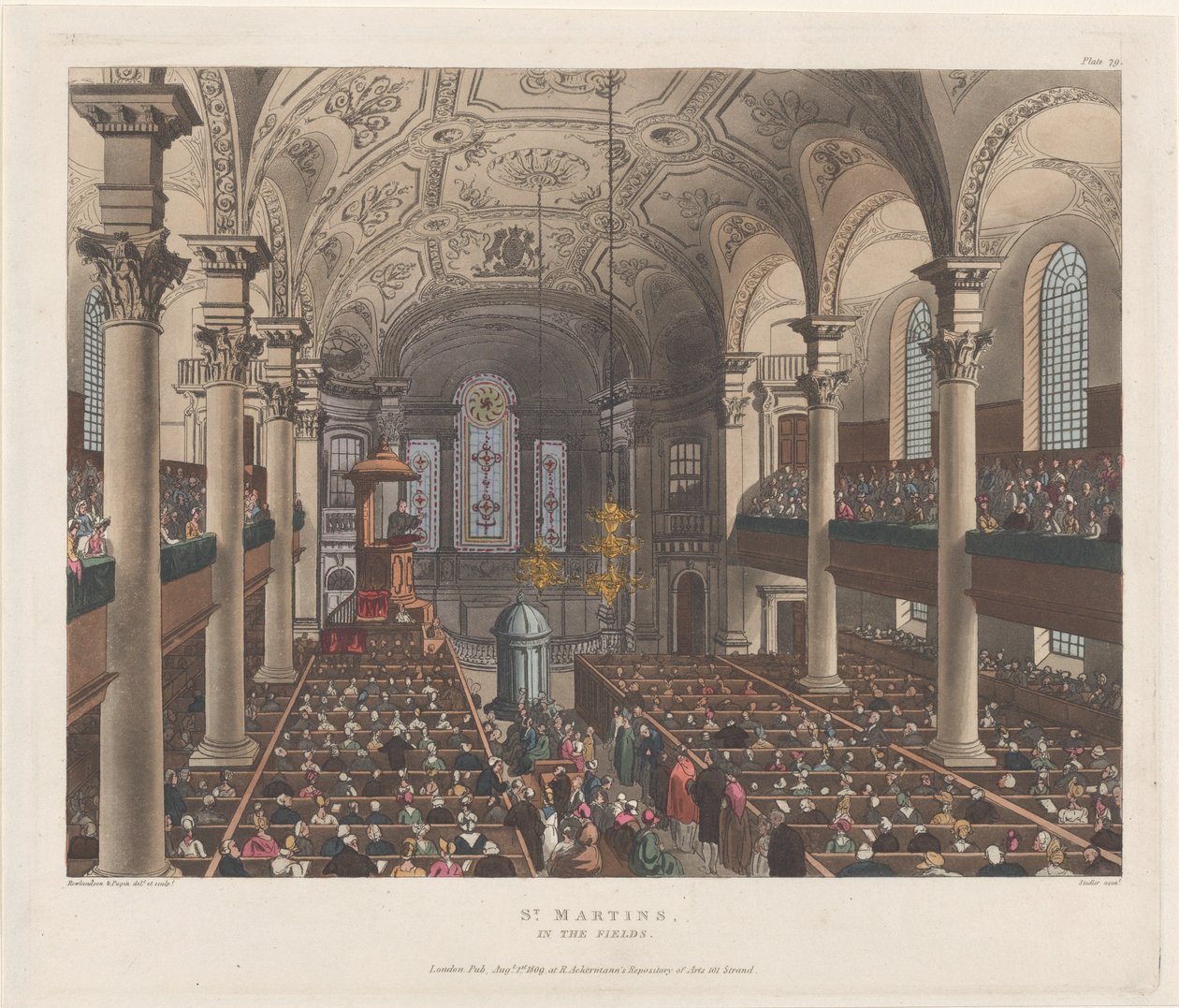 San Martín en los Campos de Thomas Rowlandson, Augustus Charles Pugin, J. Bluck