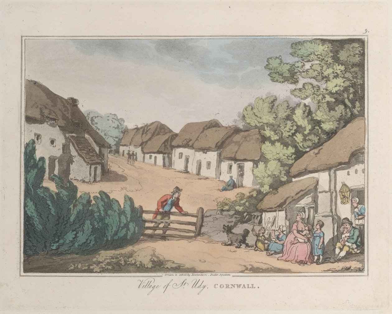 Pueblo de St. Udy, Cornwall, de Bocetos de la naturaleza, 1822 de ThomasThomas Rowlandson, Joseph Constantine Stadler Thomas Rowlandson, Joseph Constantine Stadler