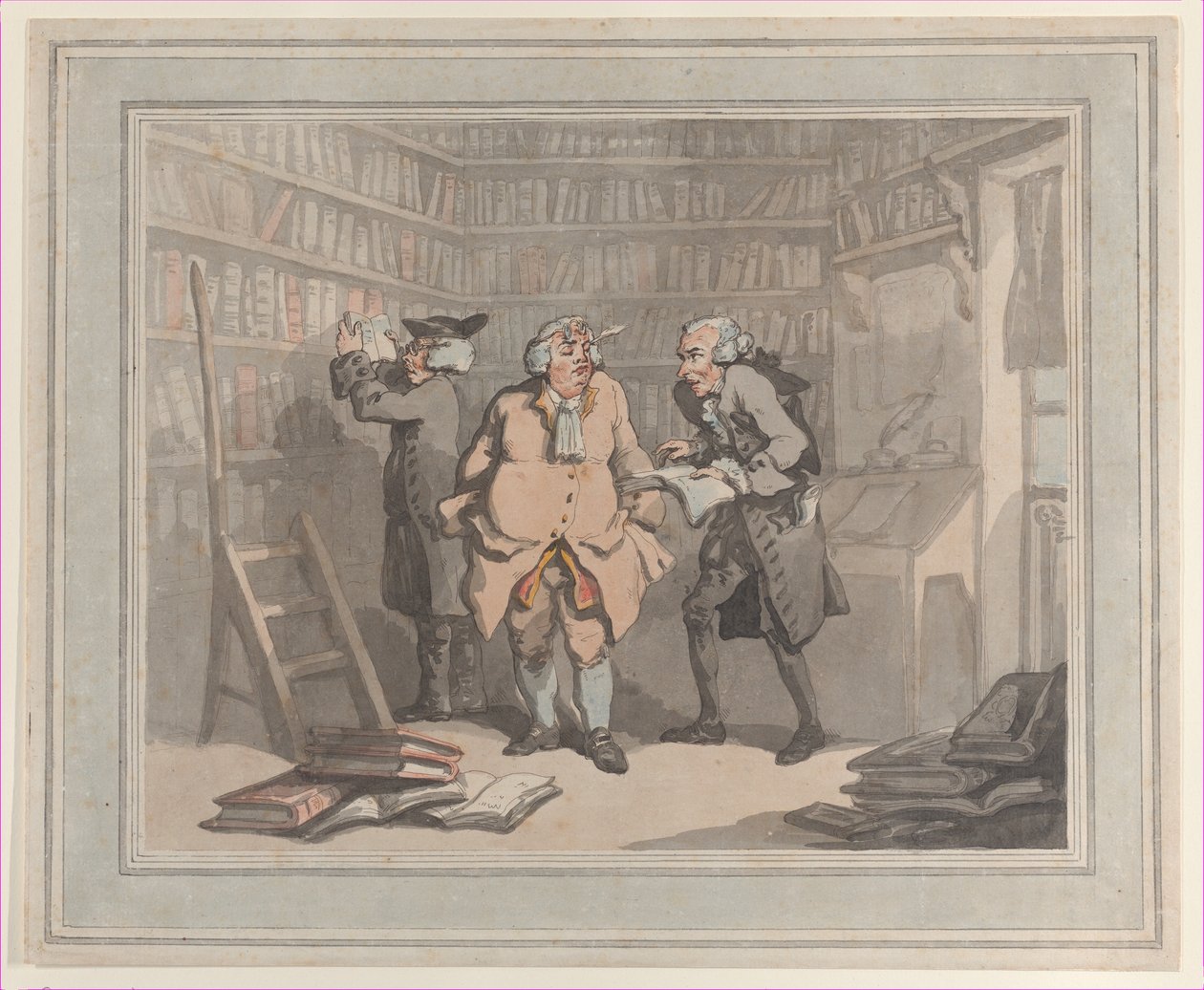 Librero y autor, 25 de septiembre de 1784 de Thomas Rowlandson, Samuel Alken