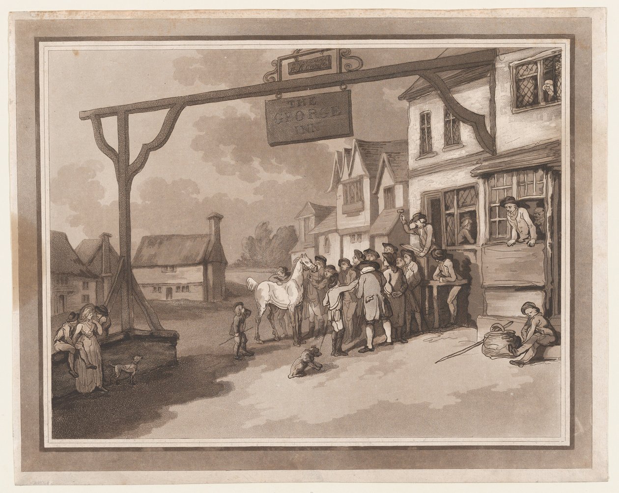 Crawley Una excursión a Brighthelmstone, 1 de junio de 1790 de Thomas Rowlandson, Samuel Alken