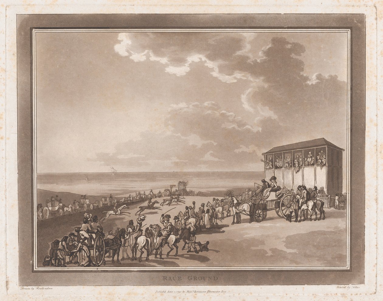Carrera en Brighthelmstone, 1 de junio de 1790 de Thomas Rowlandson, Samuel Alken