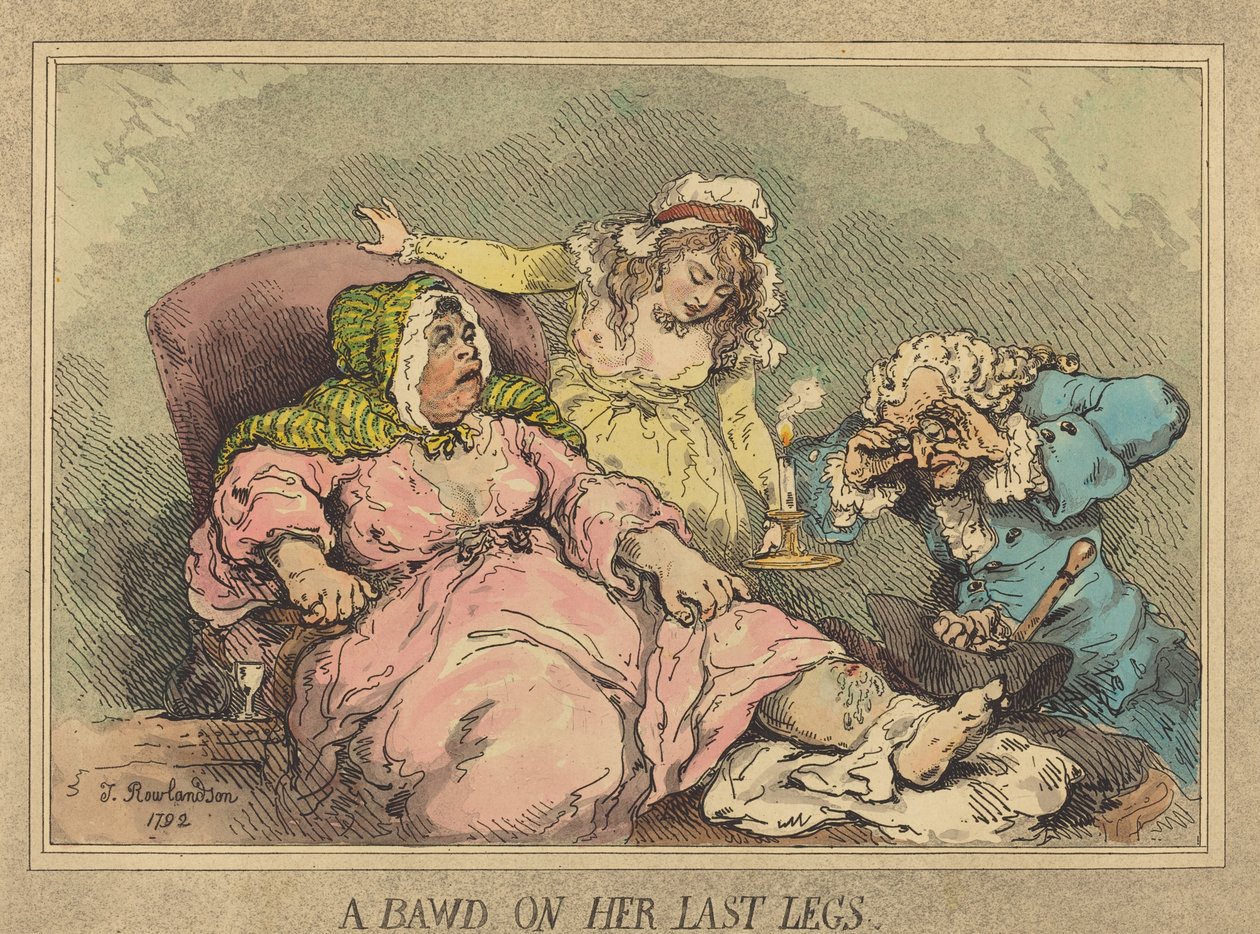 Una alcahueta en sus últimas de Thomas Rowlandson
