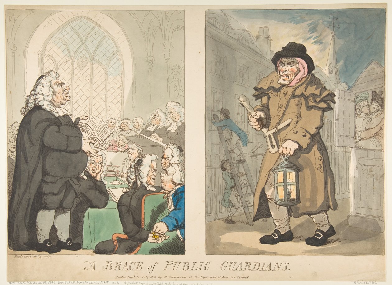 Un par de guardianes públicos, 10 de julio de 1800 de Thomas Rowlandson