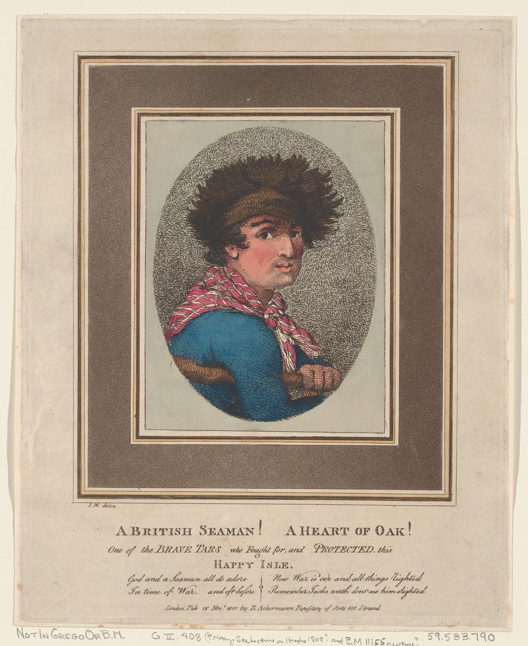 ¡Un Marinero Británico! ¡Un Corazón de Roble!, 15 de noviembre de 1801 de Thomas Rowlandson