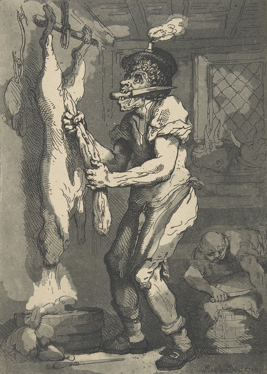 Un carnicero, 1 de enero de 1790 de Thomas Rowlandson