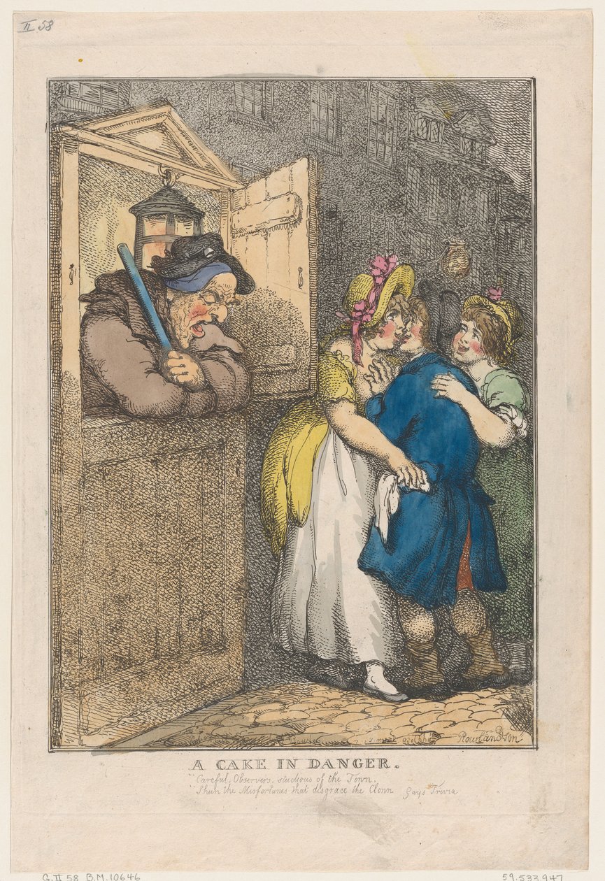Un pastel en peligro, 20 de abril de 1806 de Thomas Rowlandson
