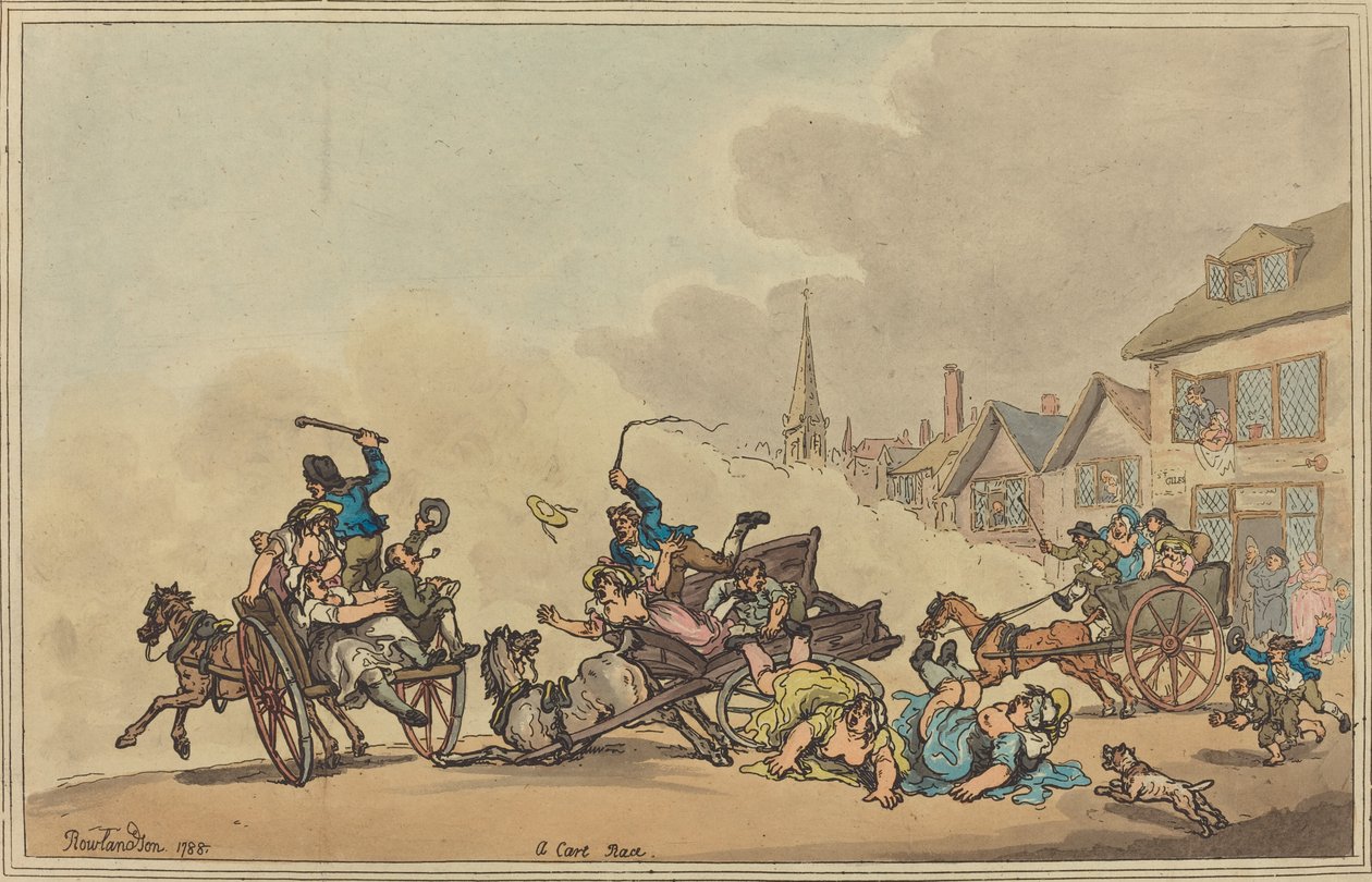 Carrera de carros de Thomas Rowlandson