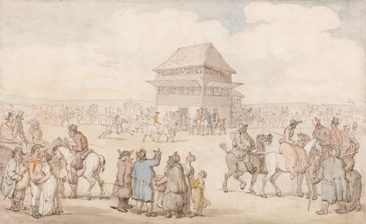 Una jornada hípica repleta de público de Thomas Rowlandson