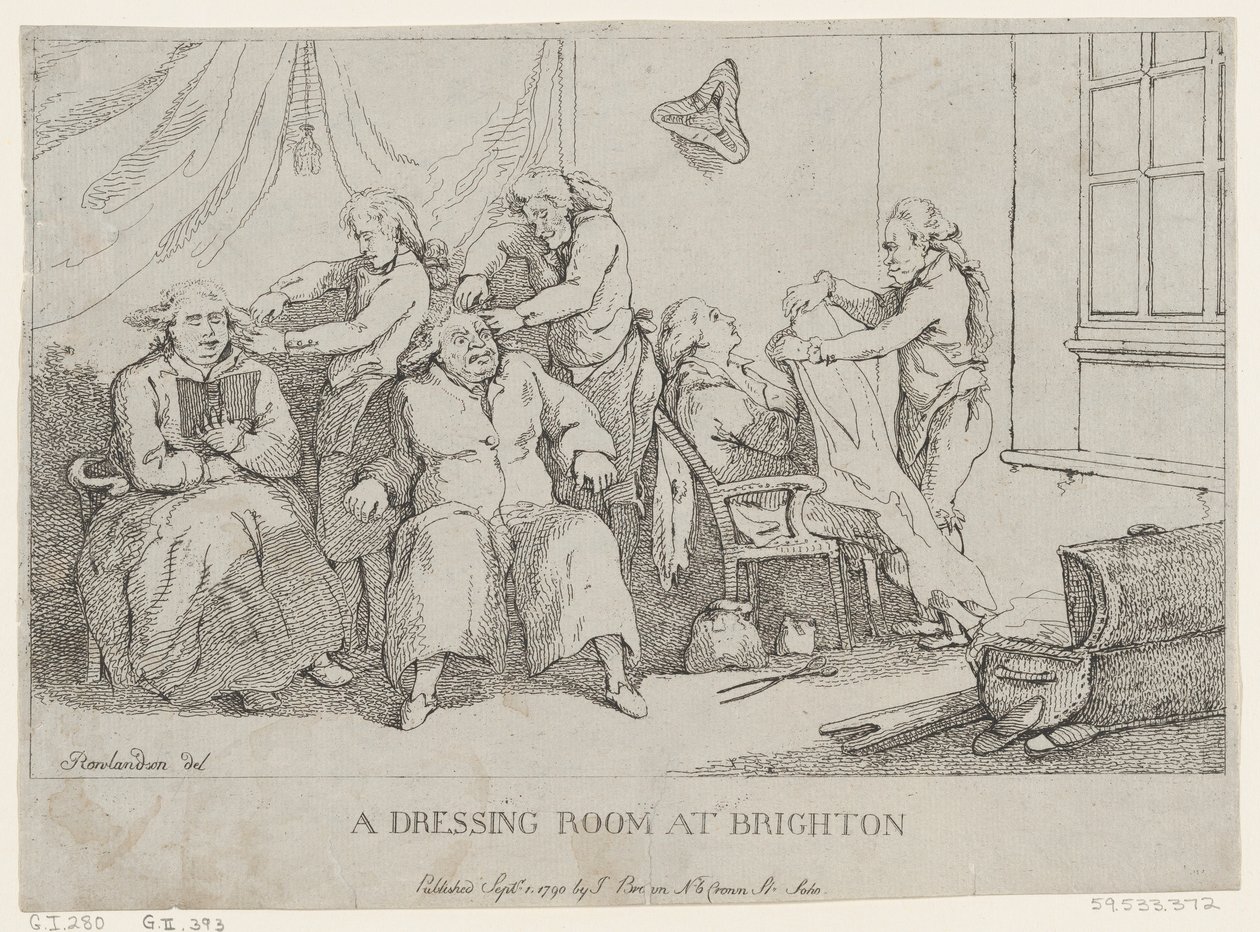 Un vestidor en Brighton, 1 de septiembre de 1790 de Thomas Rowlandson