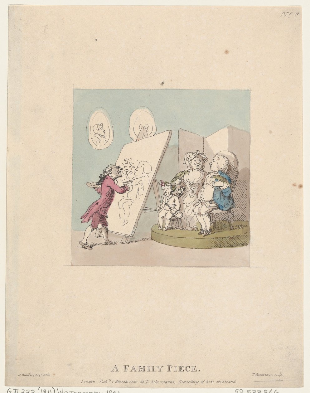 Una pieza familiar, 1 de marzo de 1803 de Thomas Rowlandson