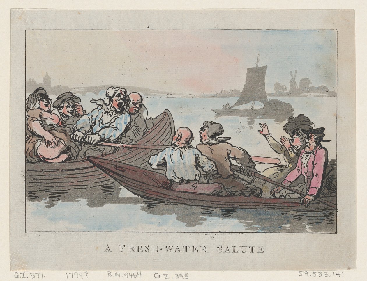 Un saludo de agua dulce de Thomas Rowlandson