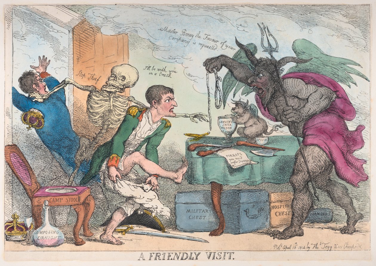 Una Visita Amistosa, 16 de abril de 1814 de Thomas Rowlandson