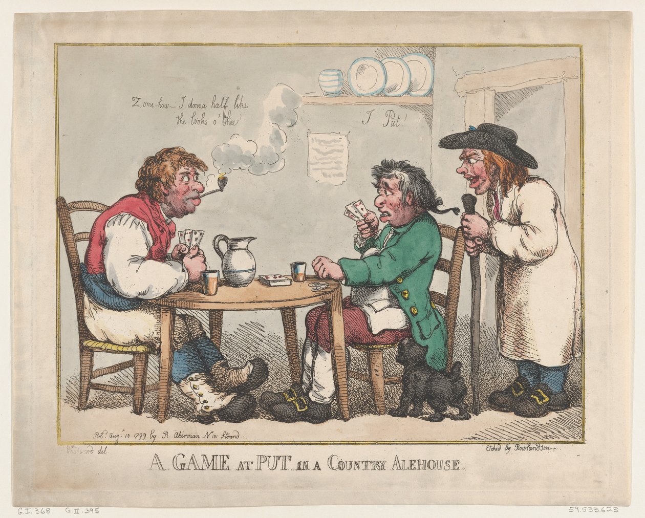 Un juego de Put en una taberna de campo, 10 de agosto de 1799 de Thomas Rowlandson