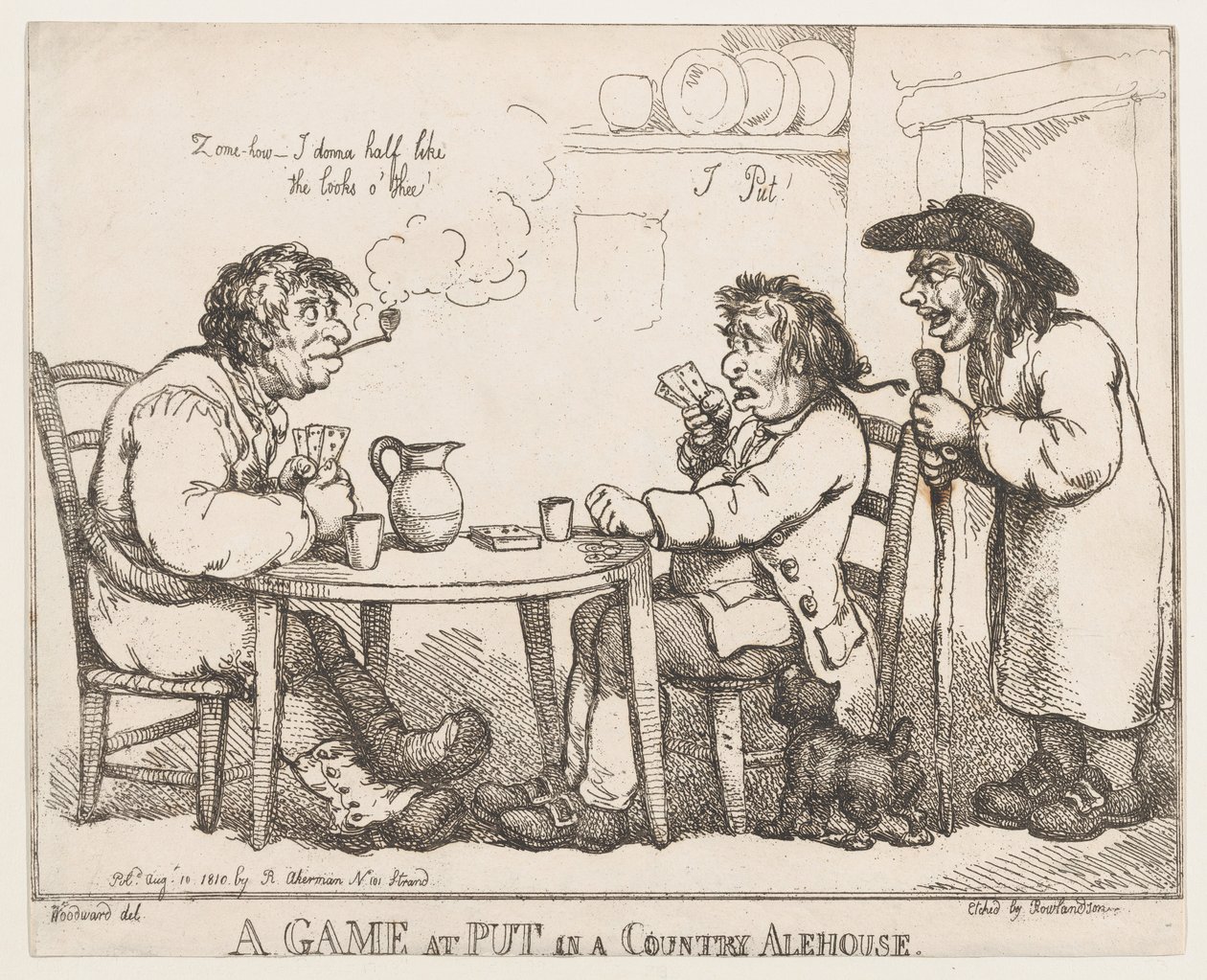 Un juego en Put en una taberna de campo de Thomas Rowlandson