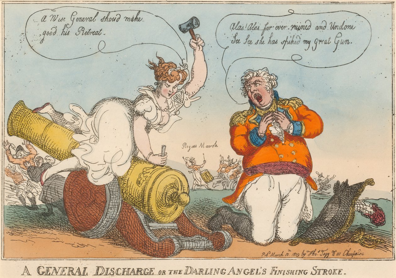 ¿Una descarga general o el golpe final del ángel querido? de Thomas Rowlandson