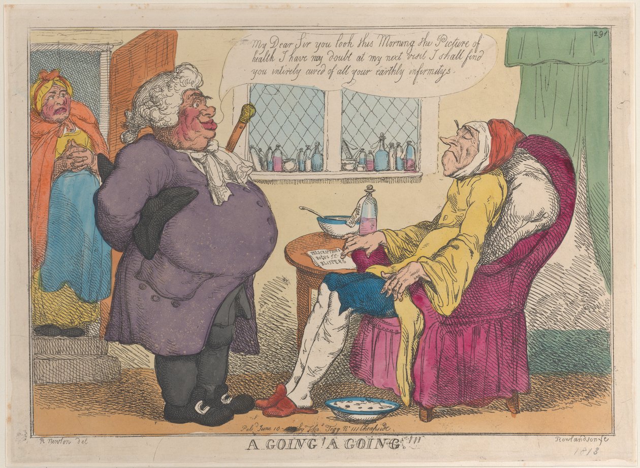 ¡Se va! ¡Se va!!!, [1809], reeditado 1813 de Thomas Rowlandson