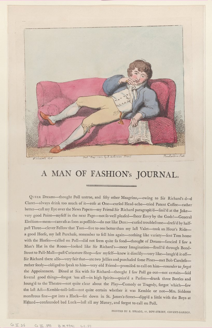 Diario de un hombre de moda, 1 de mayo de 1802 de Thomas Rowlandson