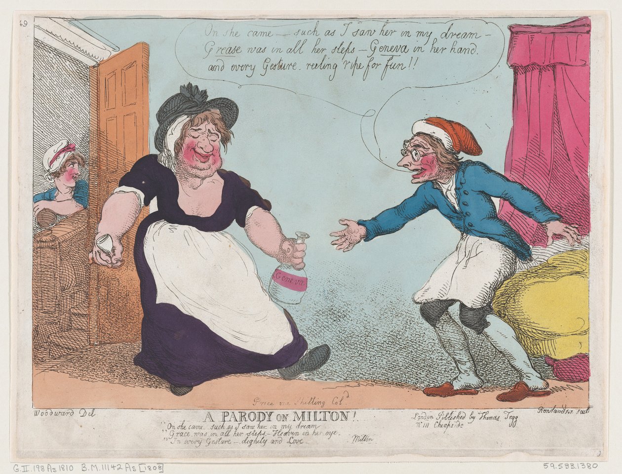 Una parodia de Milton, 1807 de Thomas Rowlandson