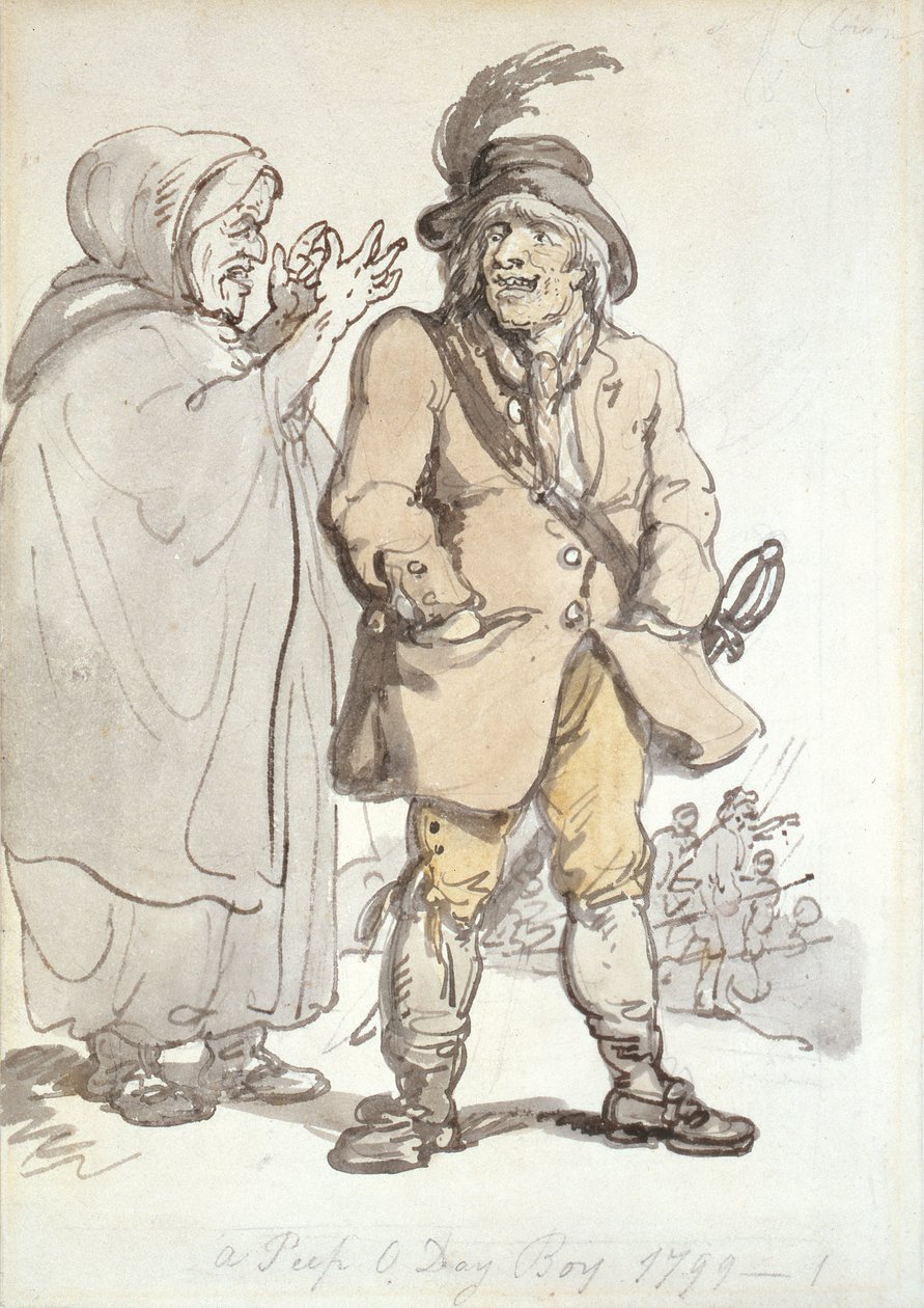 Un Chico de Peep O Day, 1799 de Thomas Rowlandson