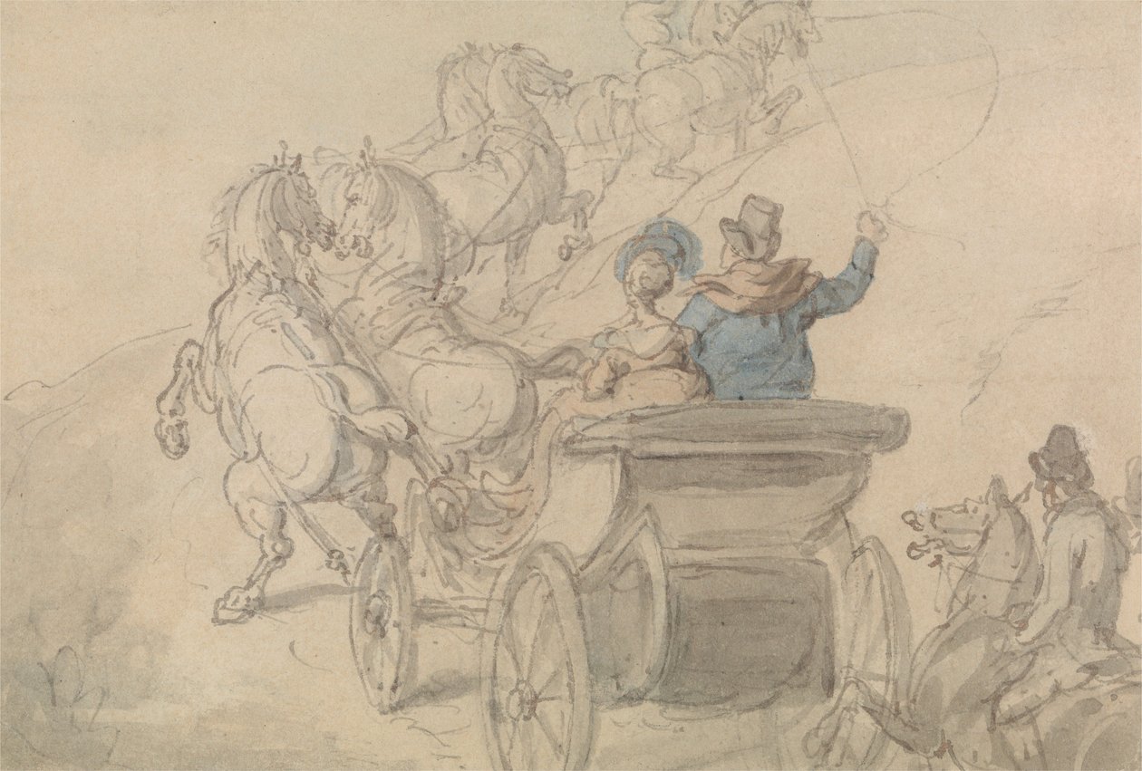 Un Phaeton y seis de Thomas Rowlandson