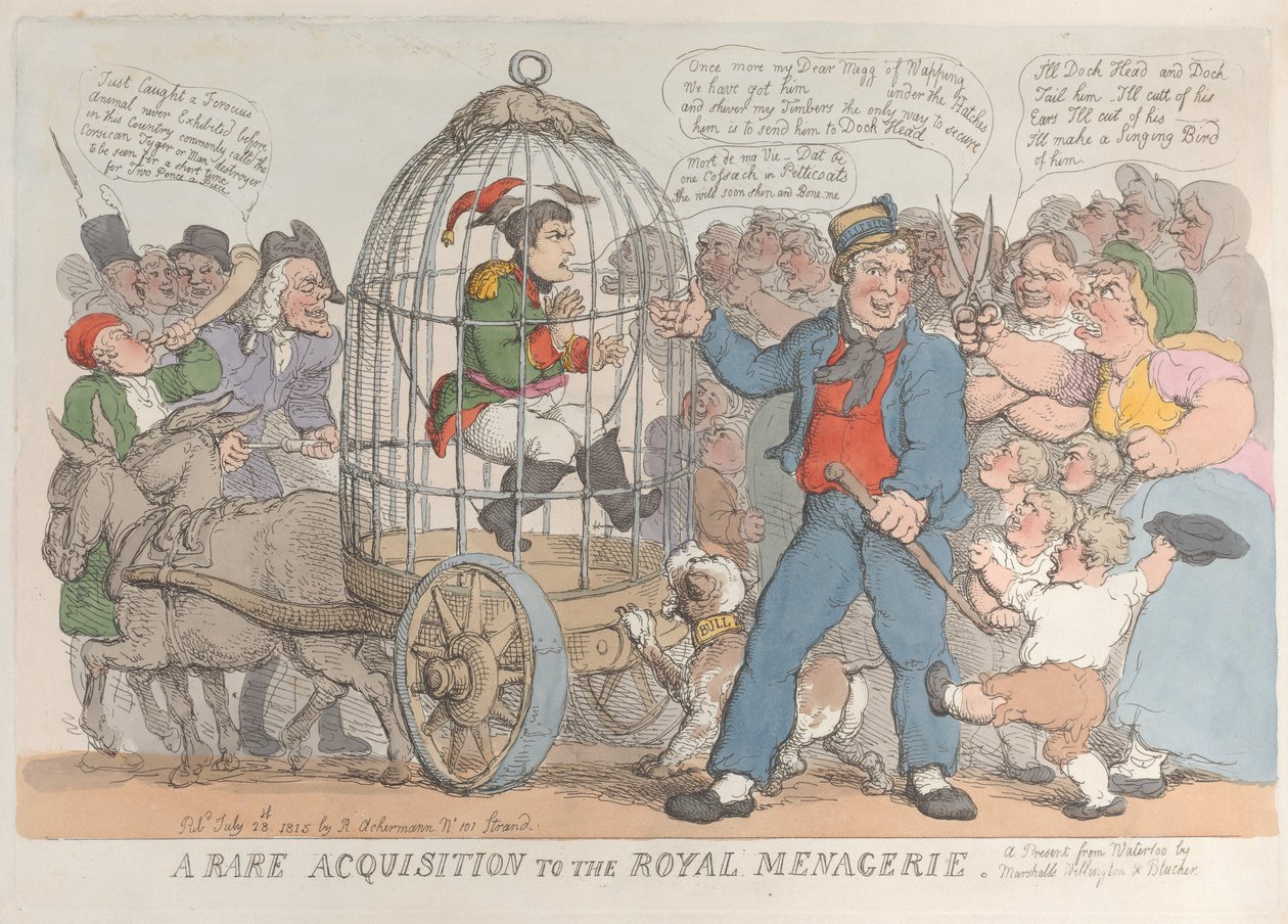 Una rara adquisición para la Real Menagerie, 28 de julio de 1815., 28 de julio de 1815 de Thomas Rowlandson