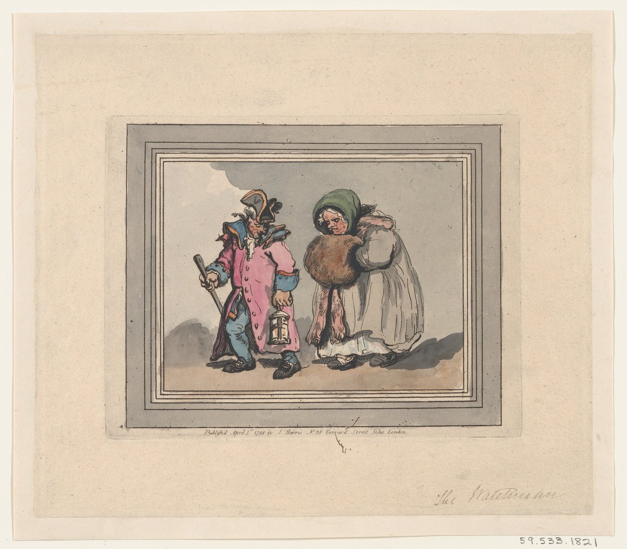 Un regreso de una visita, 3 de abril de 1798 de Thomas Rowlandson