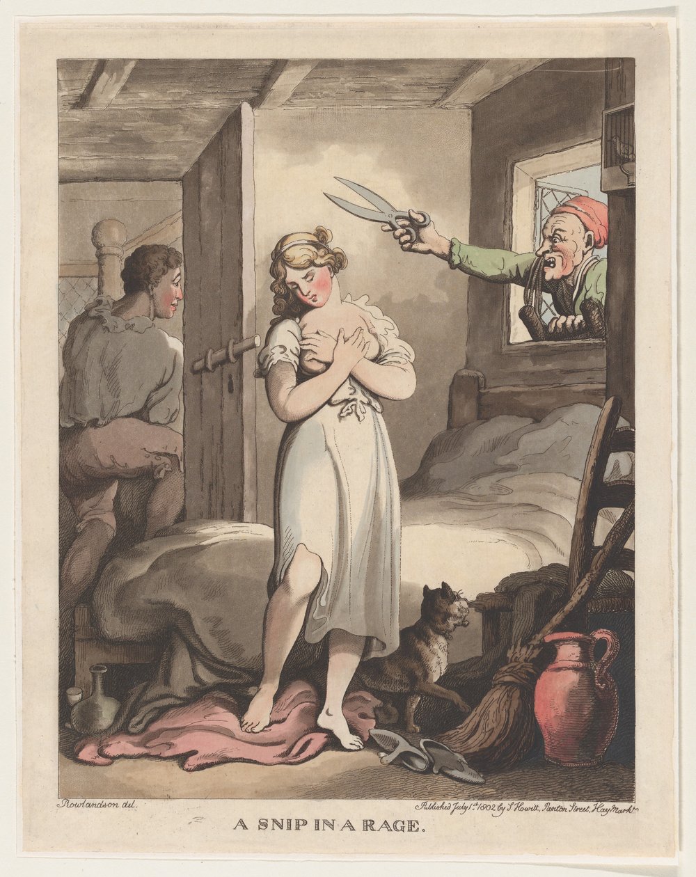 Un sastre enojado, 1 de julio de 1802 de Thomas Rowlandson