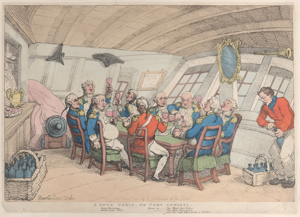 Una cabaña acogedora, o Almirante del puerto de Thomas Rowlandson