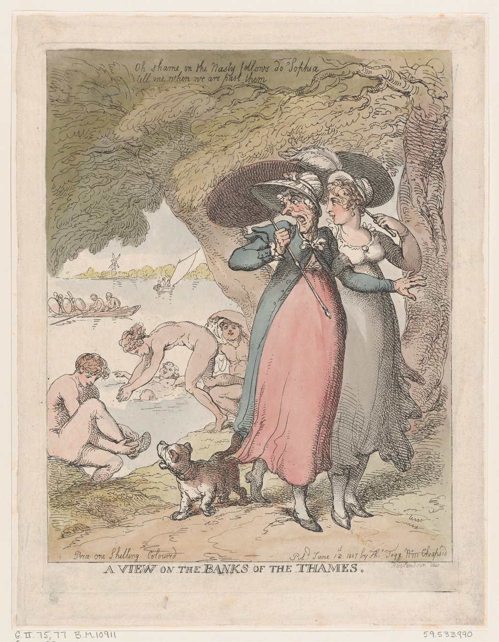 Una Vista en las Orillas del Támesis, 18 de junio de 1807 de Thomas Rowlandson