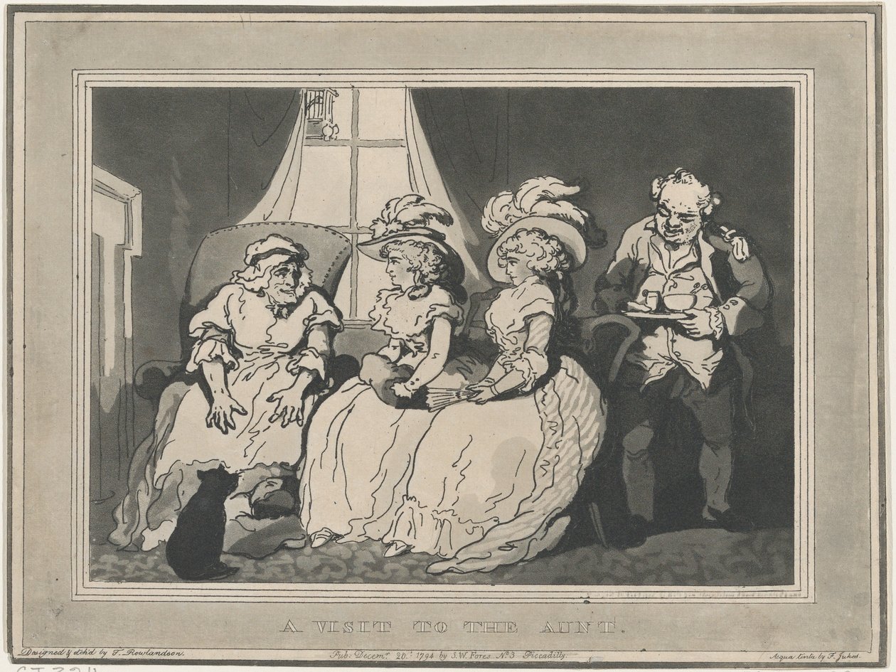 Una visita a la tía, 20 de diciembre de 1794 de Thomas Rowlandson