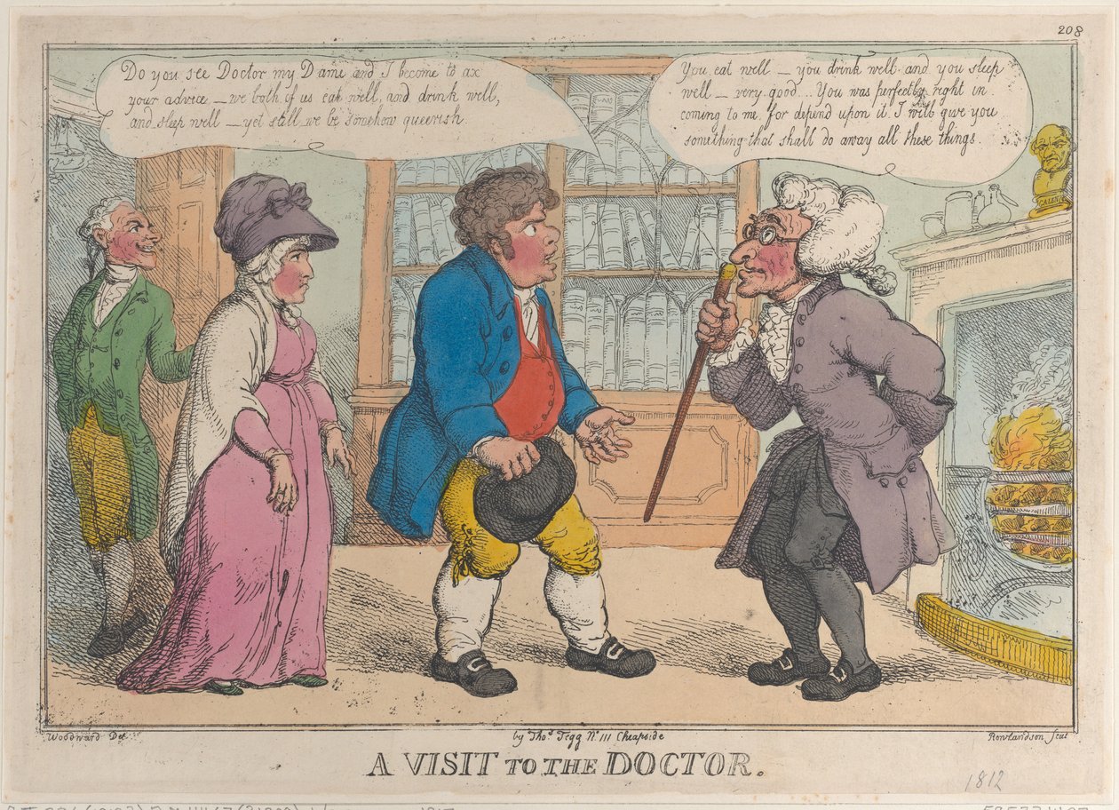Una visita al doctor de Thomas Rowlandson