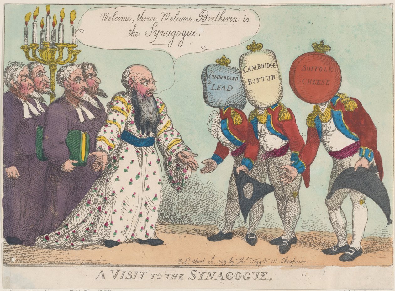 Una visita a la sinagoga de Thomas Rowlandson