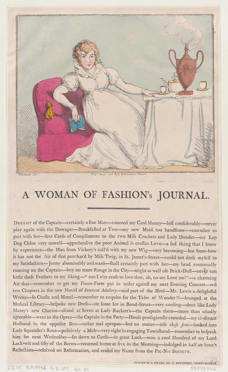 Diario de una mujer de moda, 1 de mayo de 1802 de Thomas Rowlandson