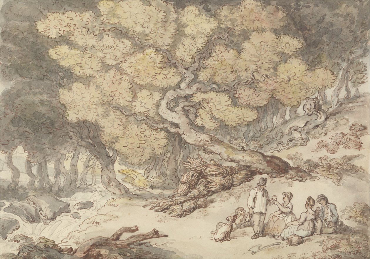 Un picnic de leñadores de Thomas Rowlandson