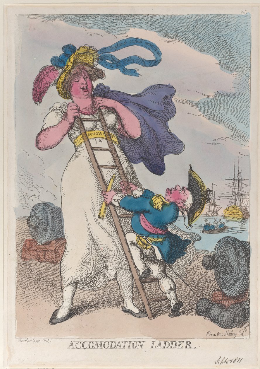 Escalera de Acomodación, 1 de septiembre de 1811 de Thomas Rowlandson