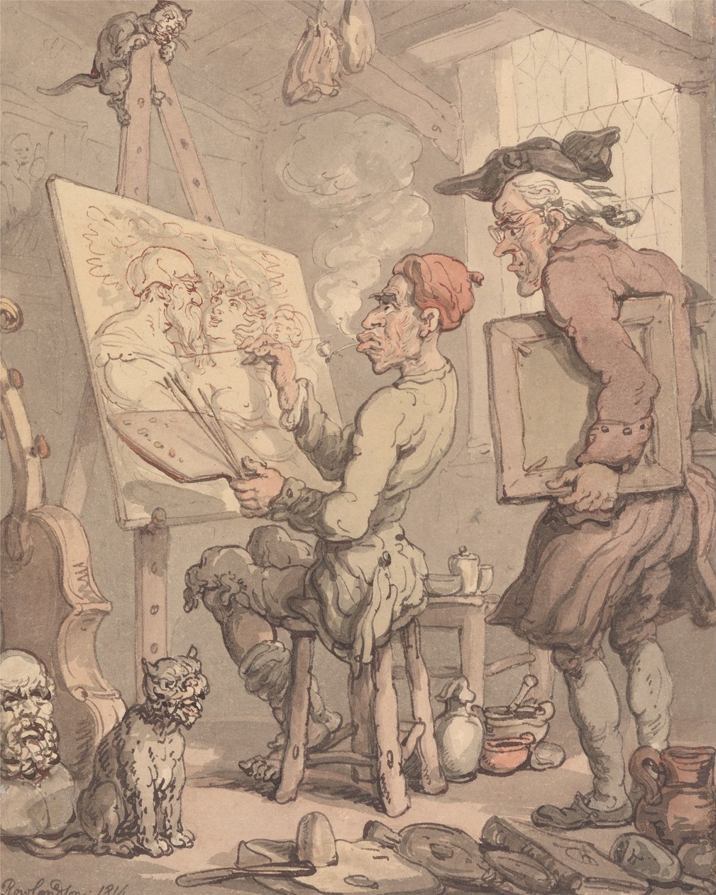 El estudio de un artista de Thomas Rowlandson