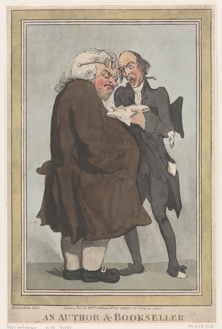 Un autor y un librero, 14 de julio de 1797 de Thomas Rowlandson