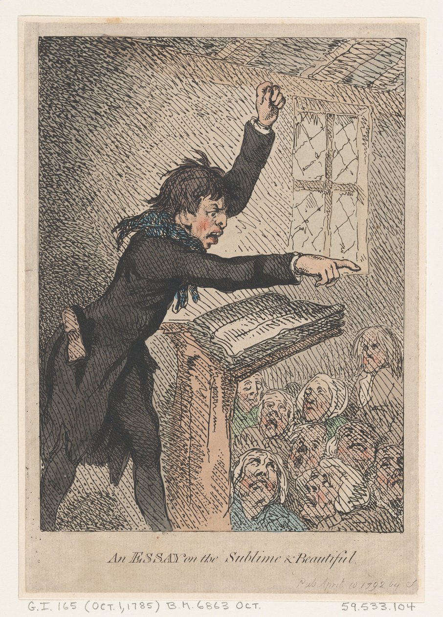 Un ensayo sobre lo sublime y lo bello, 10 de abril de 1792 de Thomas Rowlandson
