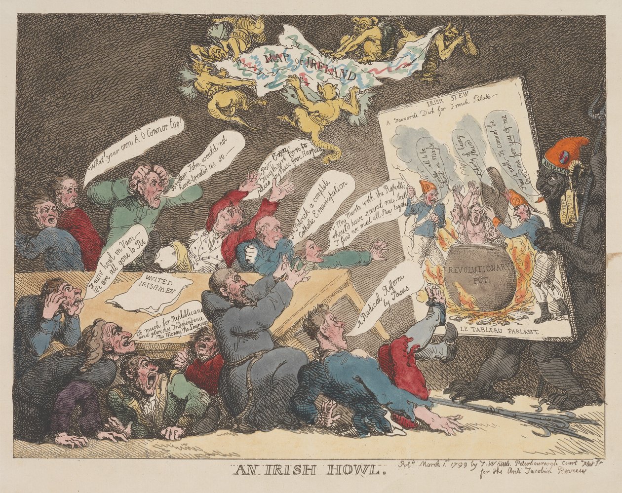 Un aullido irlandés de Thomas Rowlandson