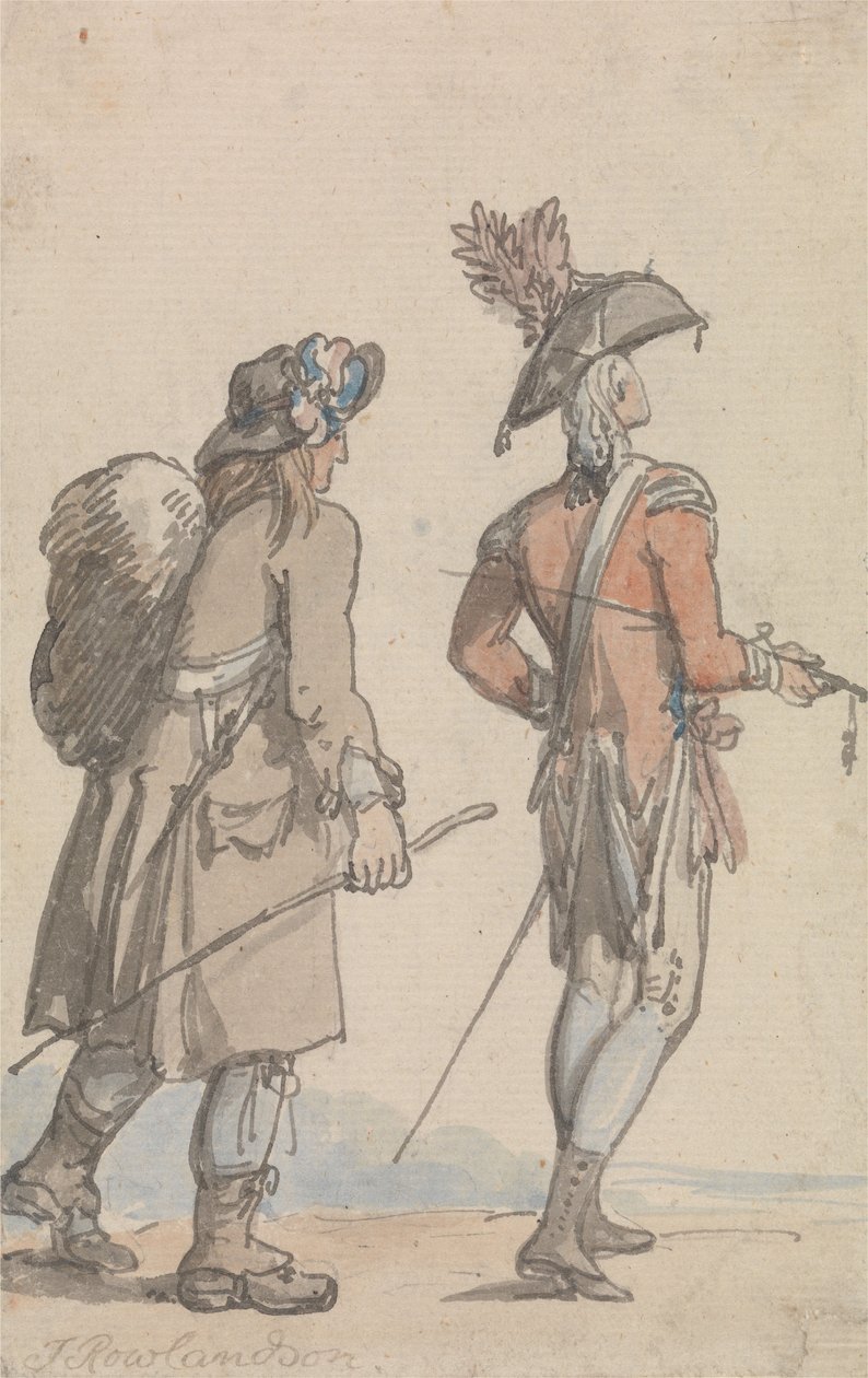 Un oficial y su criado de Thomas Rowlandson