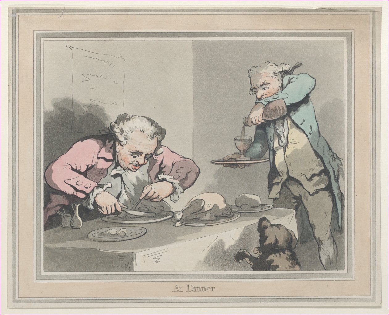 En la cena, 1790 de Thomas Rowlandson