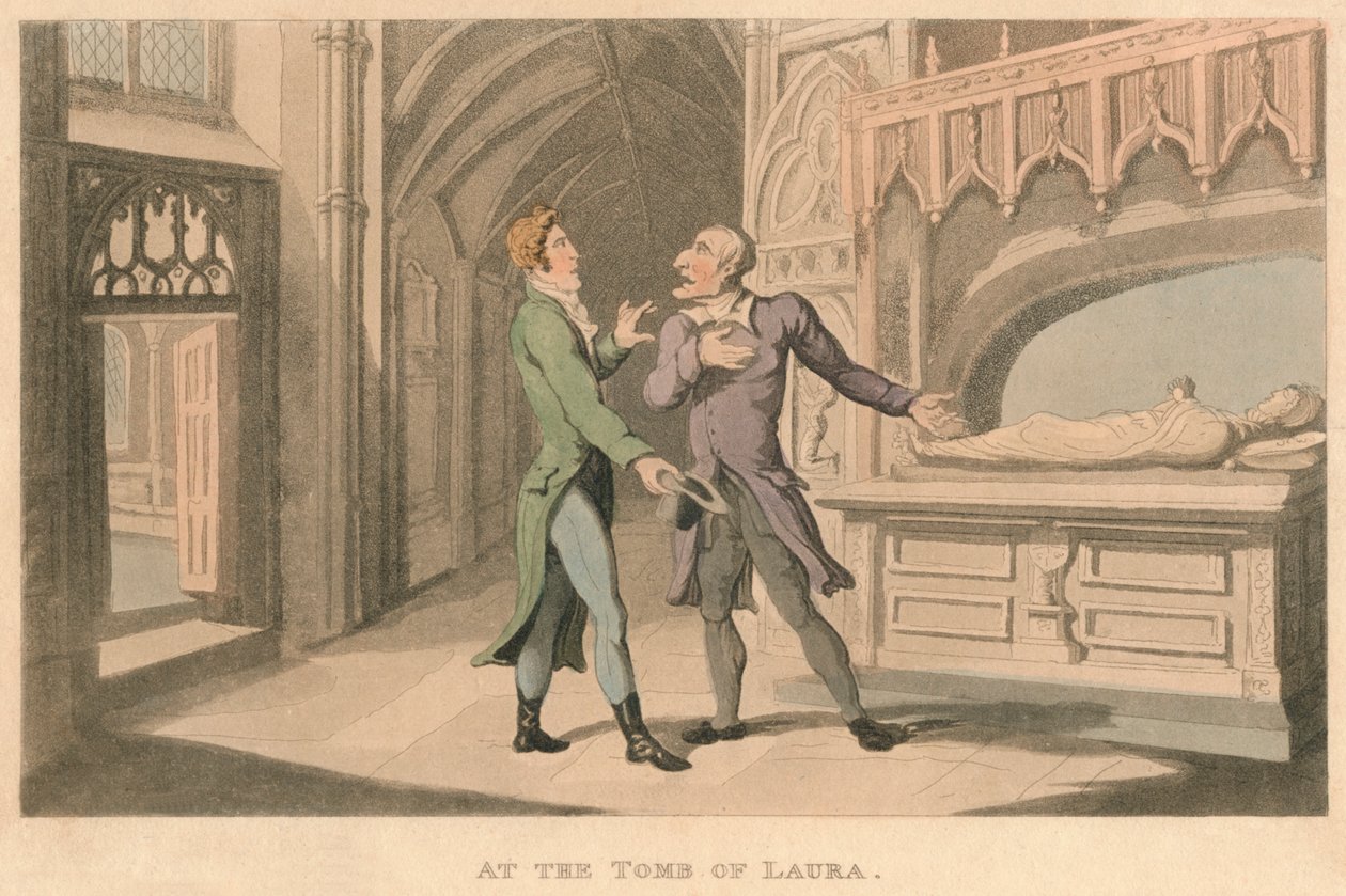 En la tumba de Laura de Thomas Rowlandson