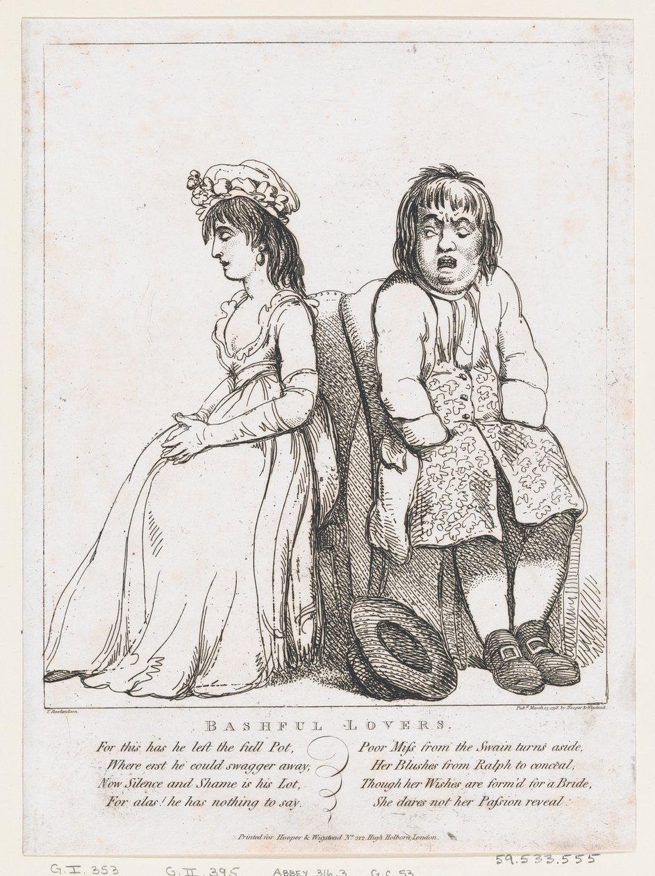 Amantes tímidos, 15 de marzo de 1798 de Thomas Rowlandson