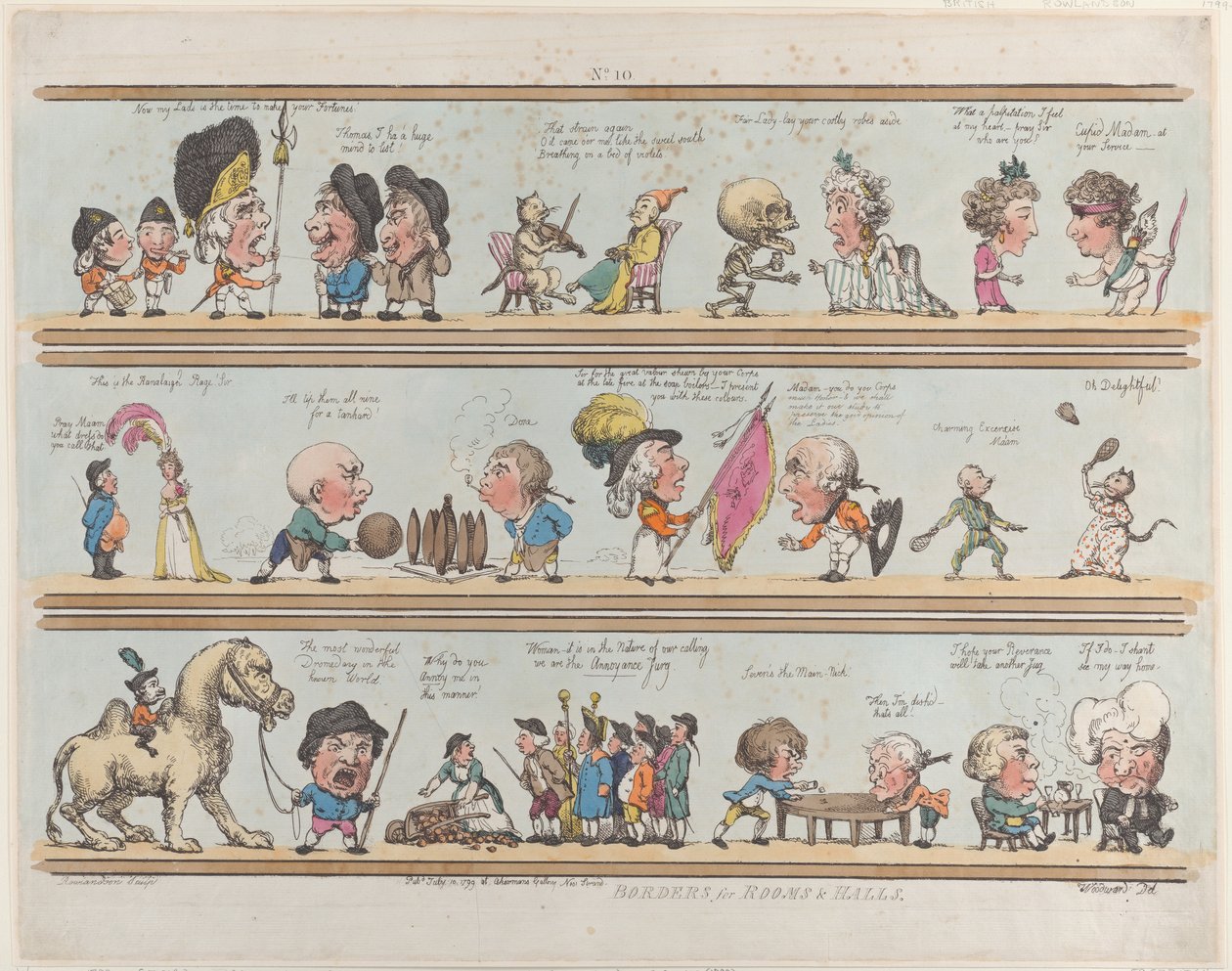 Bordes para habitaciones y pasillos, Placa 10, 10 de julio de 1799 de Thomas Rowlandson