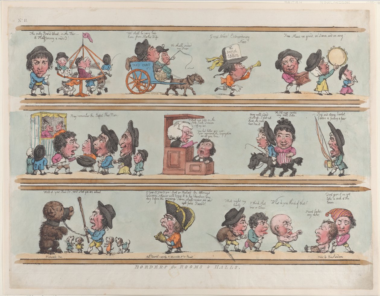 Bordes para habitaciones y pasillos, Placa 8, 20 de junio de 1799 de Thomas Rowlandson